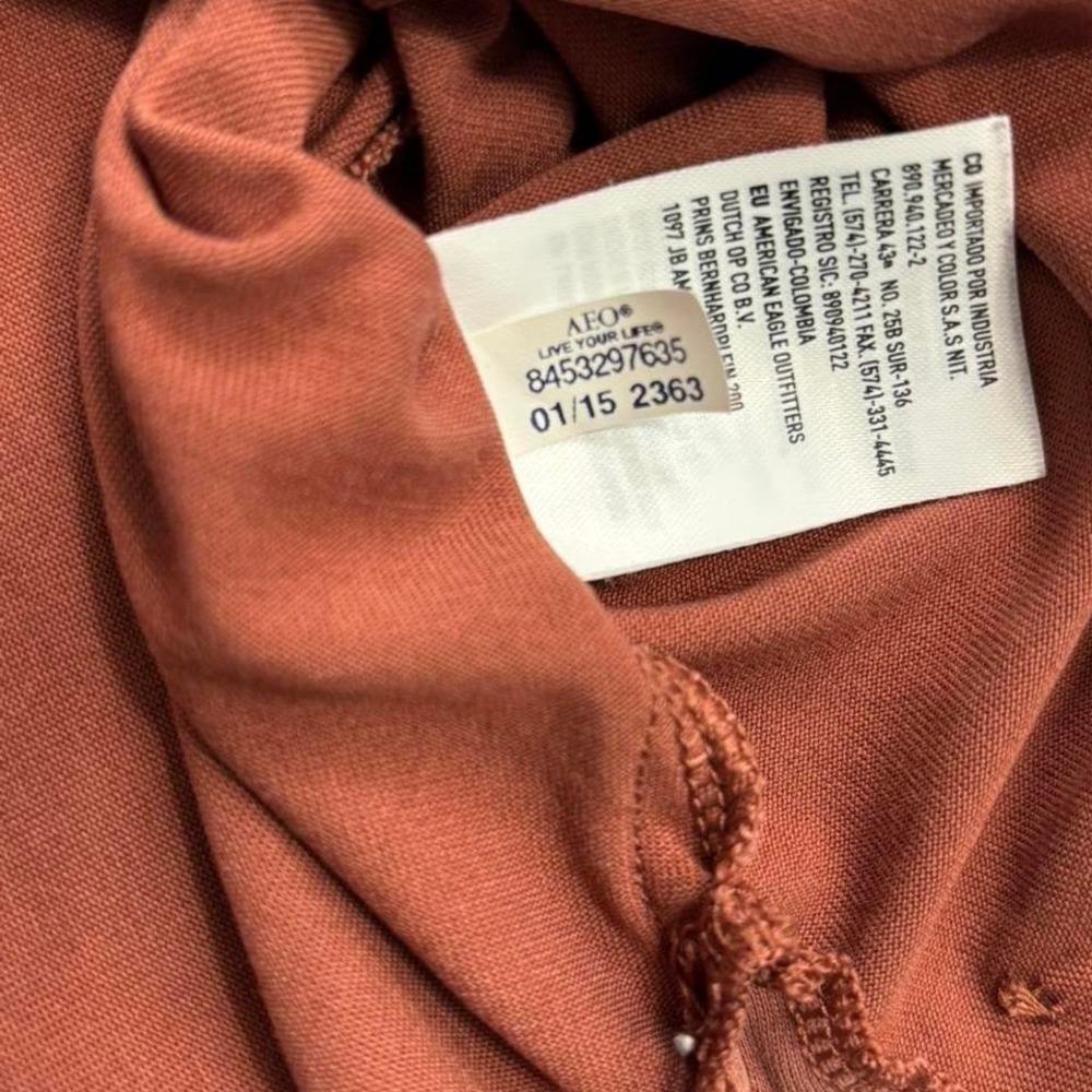 American Eagle brown tank top with fringe detail Size M 0207 - Picture 5 of 6